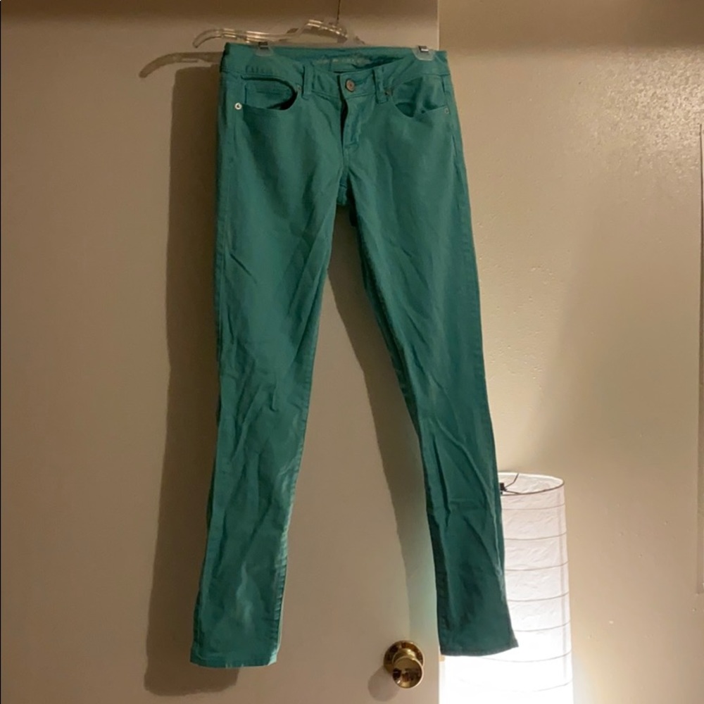 Minty green American Eagle jeans